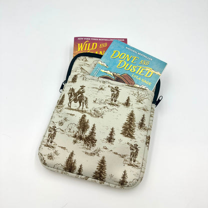 Golden Cowboy Print iPad Sleeve – Western Ranch Design Laptop or book sleeve!