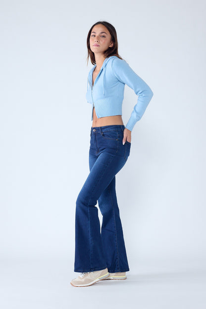 Super High Rise 5-Pocket Flare Jeans