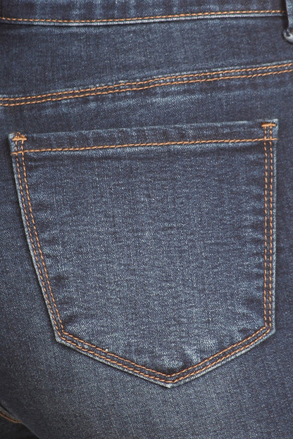 Mid Rise 5 Pocket Bermuda Denim Shorts