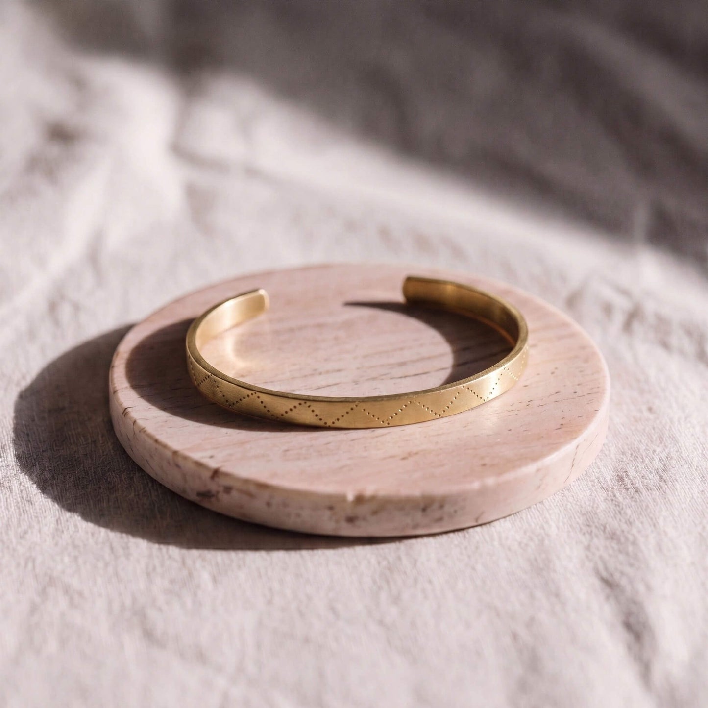 Engraved Brass Cuff Bracelet | Rubi