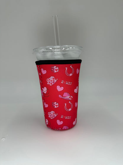 Valentines Howdy Coffee Sleeve