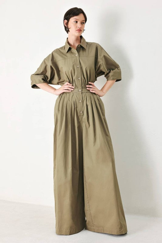 Olive Utility Jumpsuit