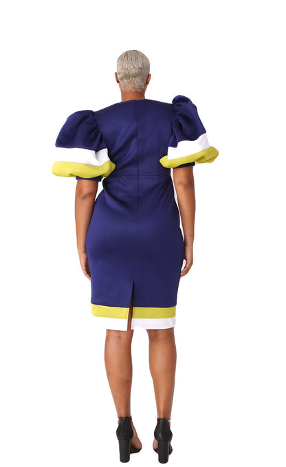 For Her Women Dress 81942C-Navy Multi