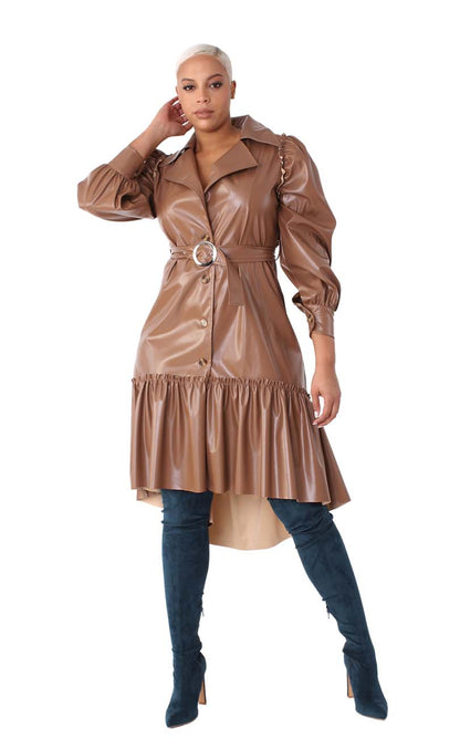 For Her Women Dress 82045C-Cognac
