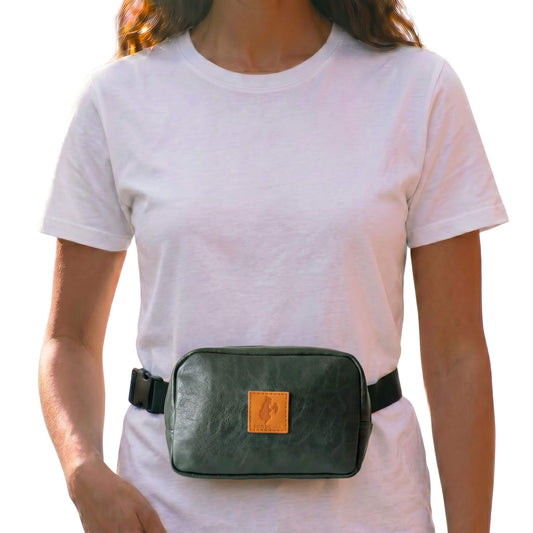 Vegan Leather Belt Bag, Crossbody Fanny Pack