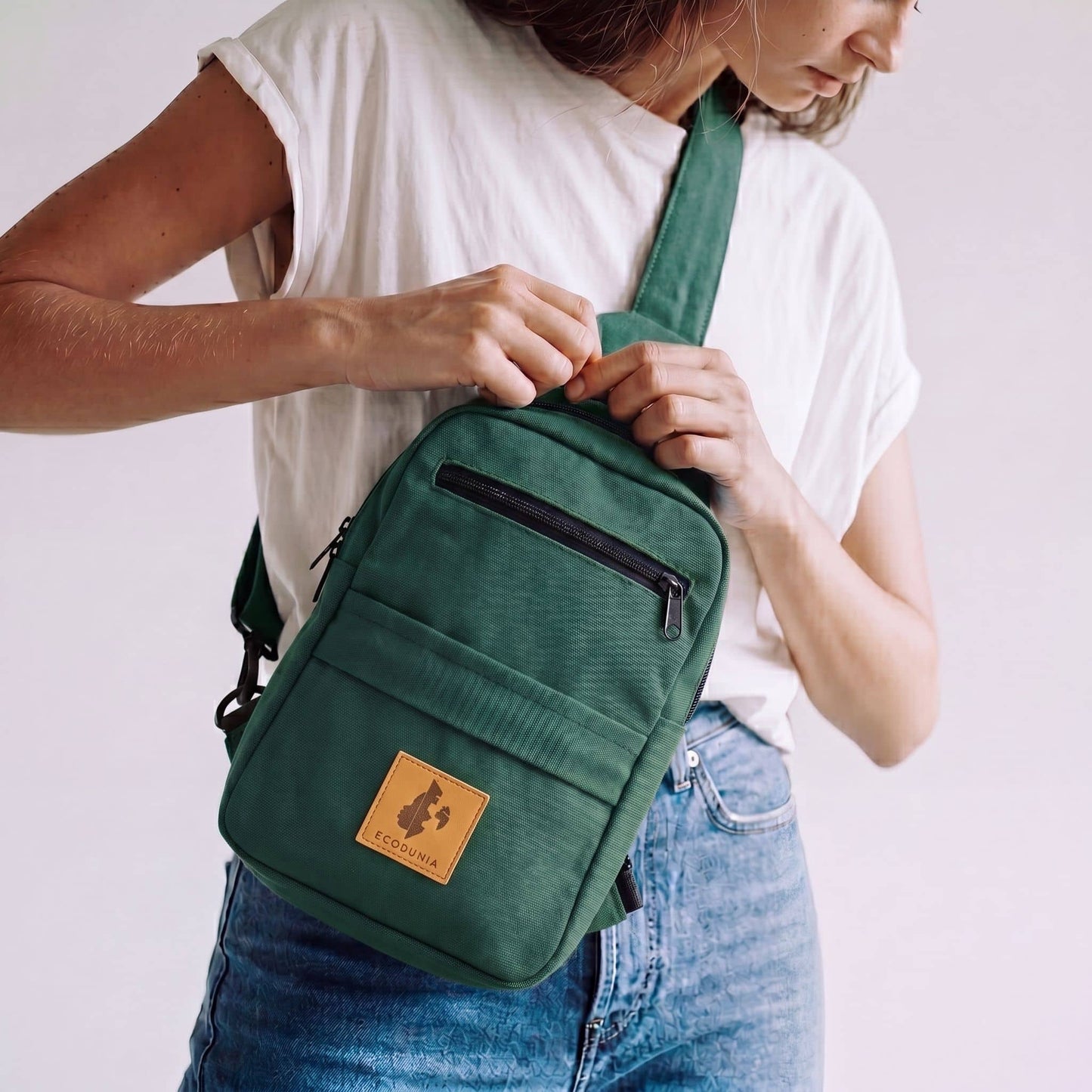 Large Canvas Crossbody Sling Bag for Men & Women | Umoja