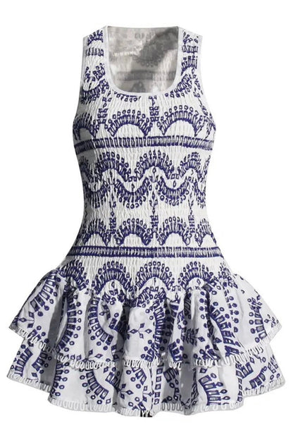 Jessica Bara Vaira Ruffle Mini Dress