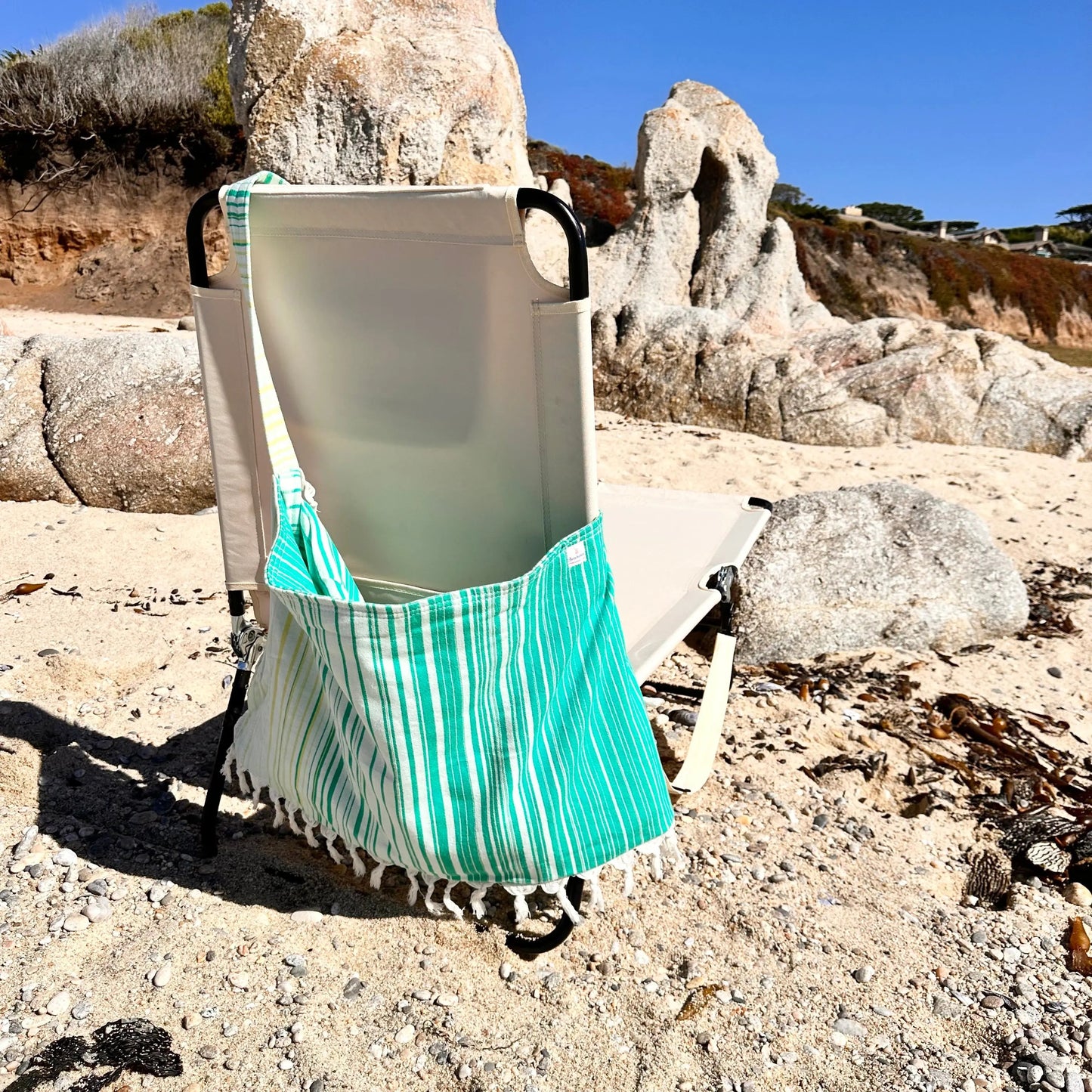 Striped 3 in 1 Turkish Cotton Beach Bag