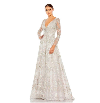 Mac Duggal 20402 Pastel Multi Embroidered Beaded Mesh Gown
Size 6