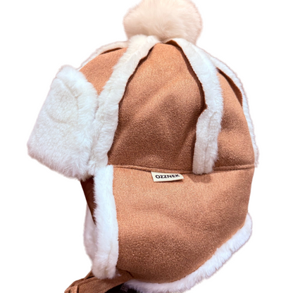 Kids Sherpa Aviator Winter Hat with Ear Flaps | Warm Fleece Pullover