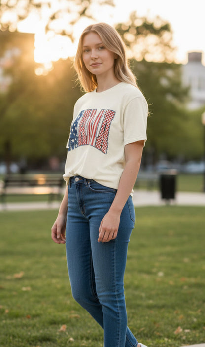 Mama Patriotic Tshirt - Long Sleeve - Crewneck - Hoodie