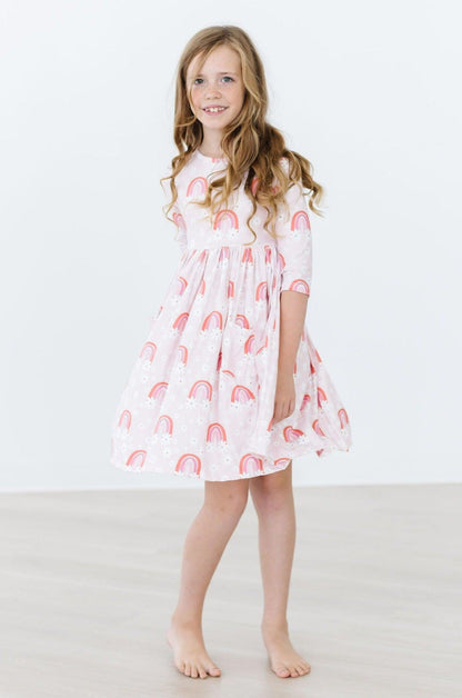 SALE Fun & Flowers 3/4 Sleeve Pocket Twirl Dress