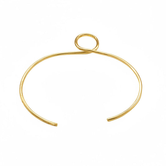 Geometric Circle Brass Collar Necklace | Leo