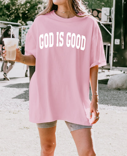 God Is Good Christian Comfort Colors Garment-Dyed T-Shirt – Faith-Inspired Crewneck Tee