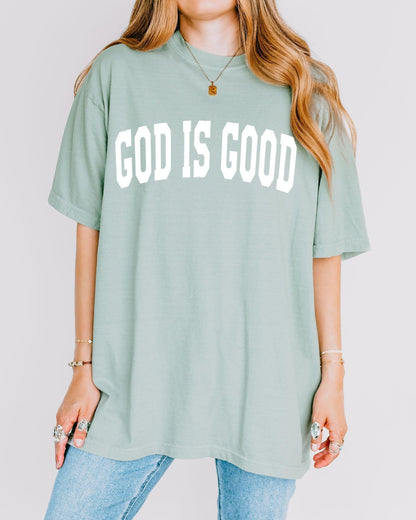 God Is Good Christian Comfort Colors Garment-Dyed T-Shirt – Faith-Inspired Crewneck Tee