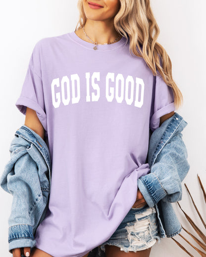 God Is Good Christian Comfort Colors Garment-Dyed T-Shirt – Faith-Inspired Crewneck Tee