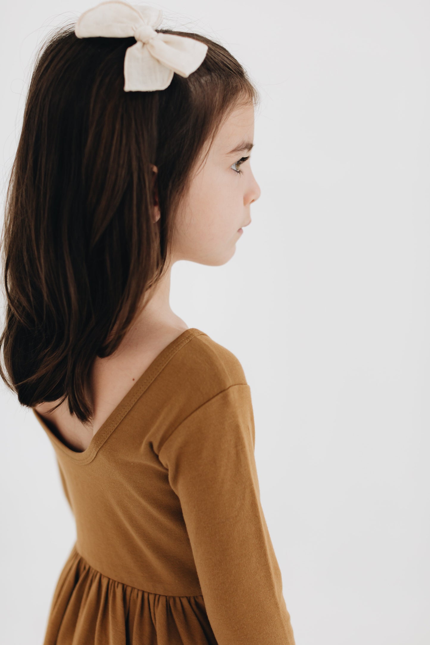3/4 Sleeve Twirl Dress in Burro Brown