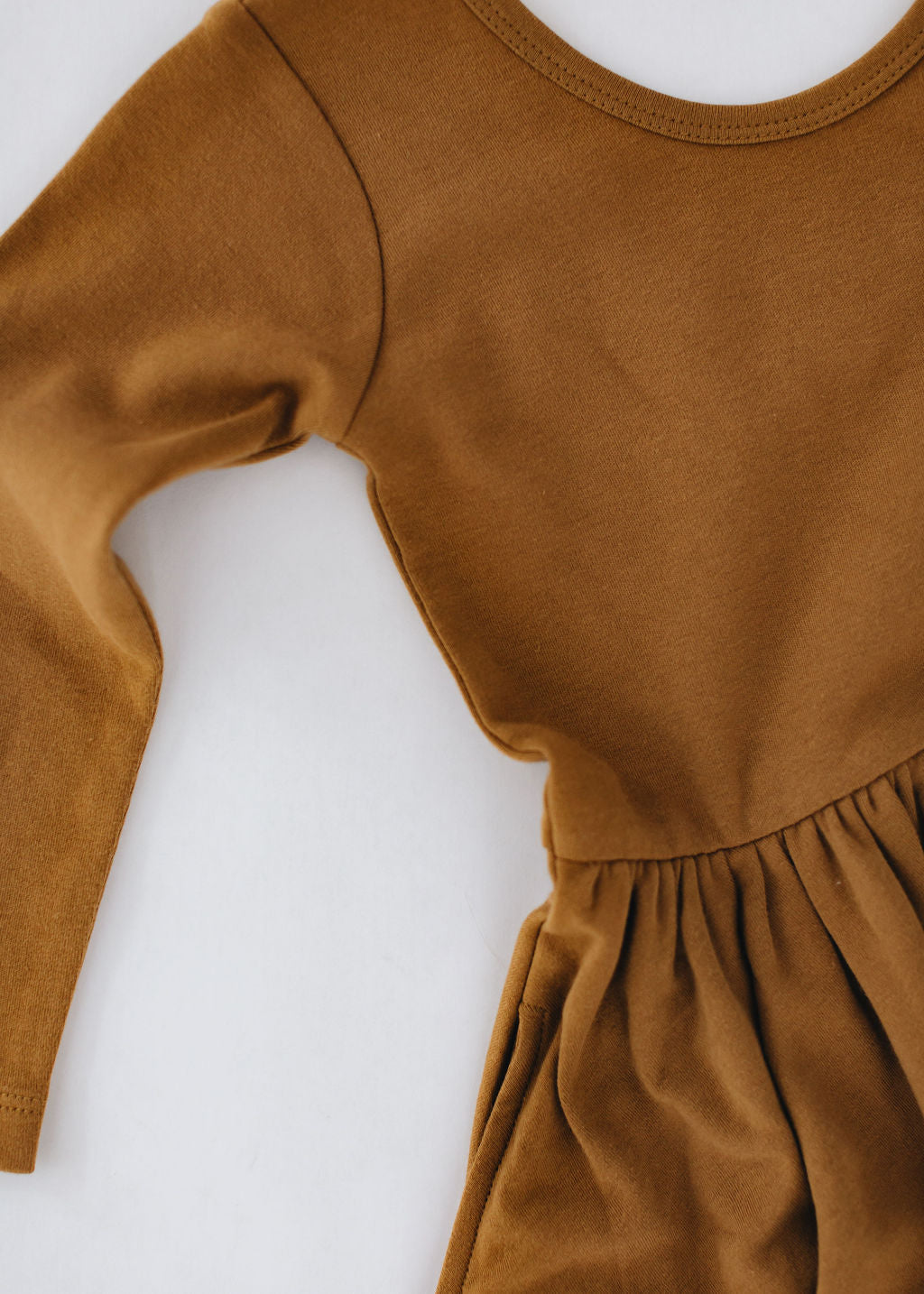 3/4 Sleeve Twirl Dress in Burro Brown