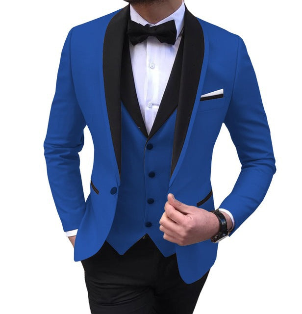 3 Piece Suit Slim Fit Formal Wedding Suits Men's