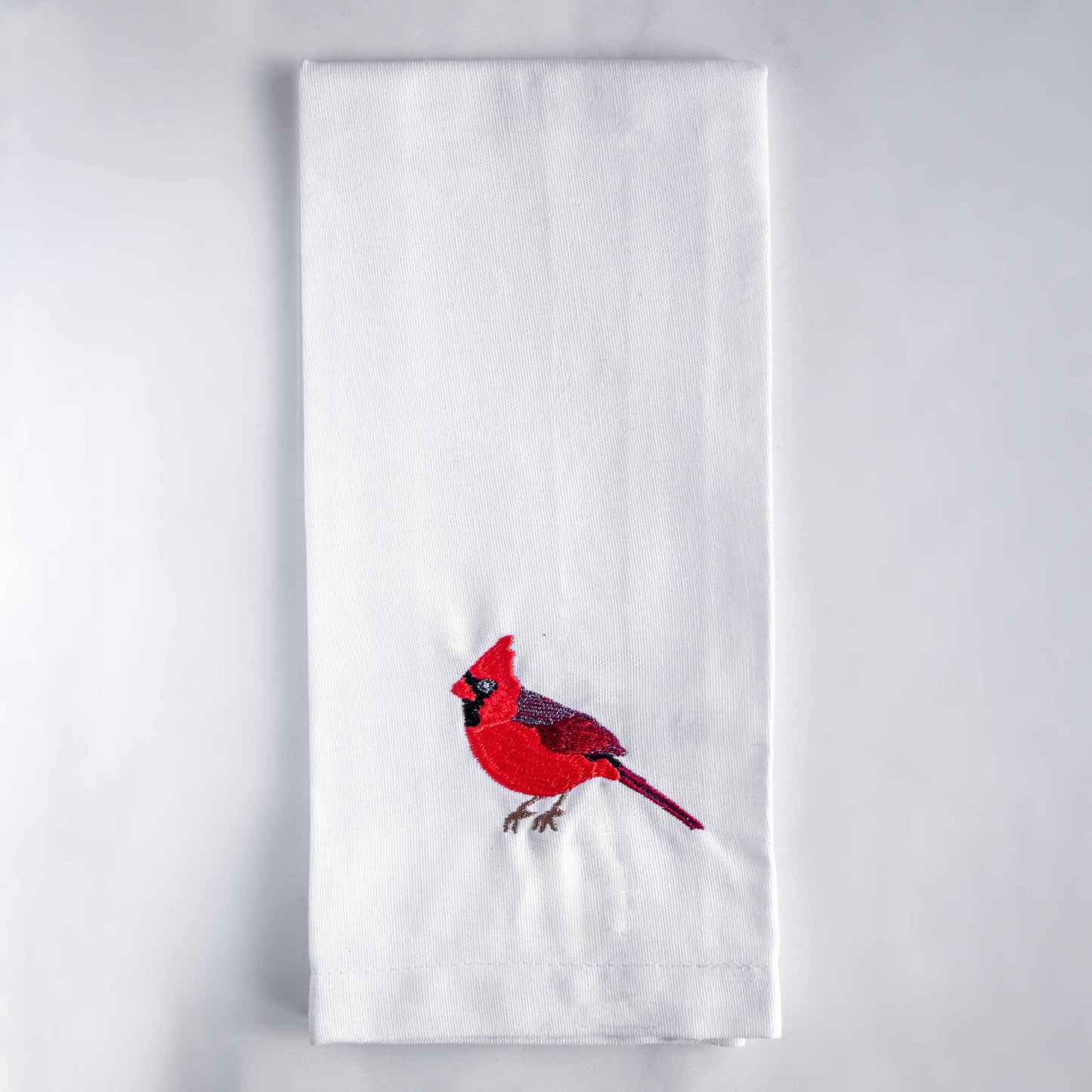 Bird Embroidered Cotton Tea Towels - Handmade Kitchen Gift