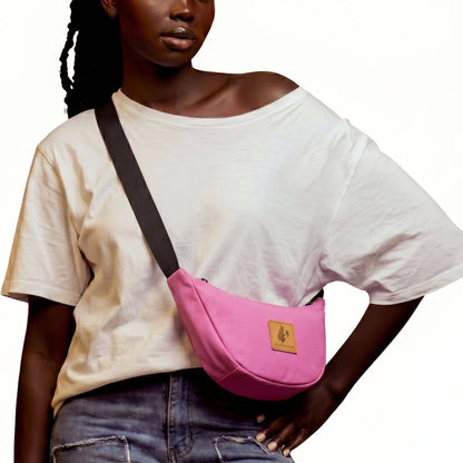 Round Mini Canvas Crossbody Shoulder Bag for Women