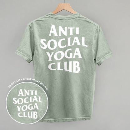 Anti Social Yoga Club (White) (Back Print)