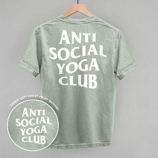 Anti Social Yoga Club (White) (Back Print)