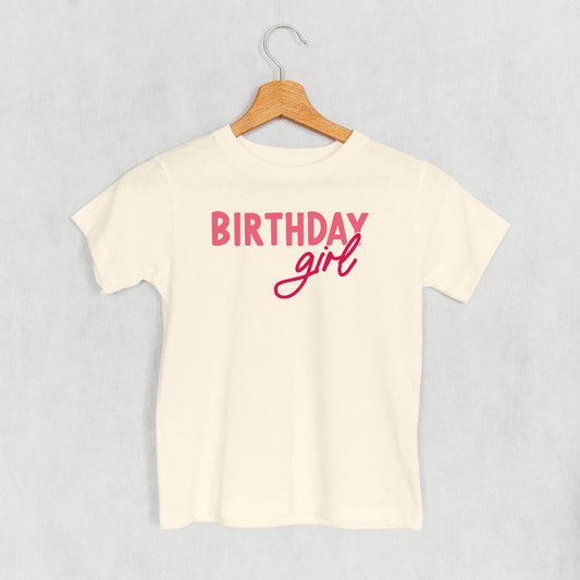 Birthday Girl (Pink Sans Serif + Script) (Kids)