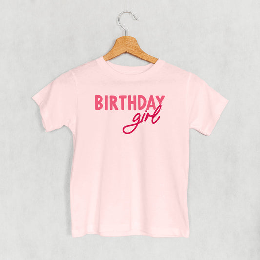 Birthday Girl (Pink Sans Serif + Script) (Kids)