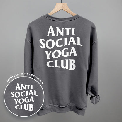 Anti Social Yoga Club (White) (Back Print)