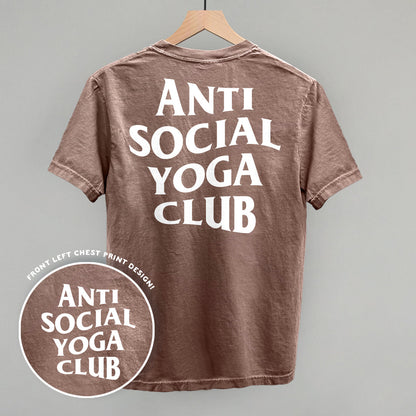Anti Social Yoga Club (White) (Back Print)