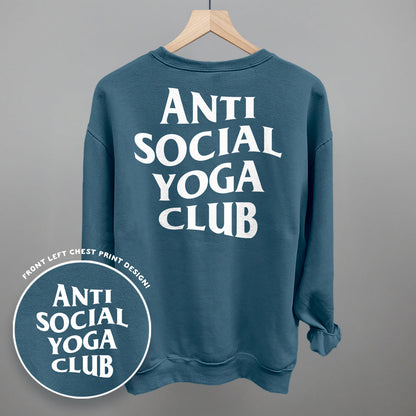 Anti Social Yoga Club (White) (Back Print)