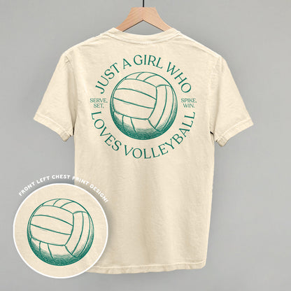 Just A Girl Who Loves Volleyball (Back Print)