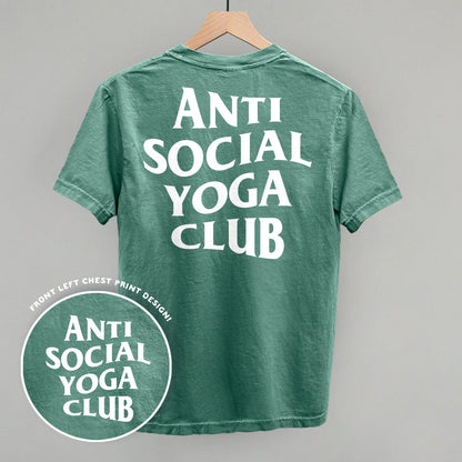 Anti Social Yoga Club (White) (Back Print)