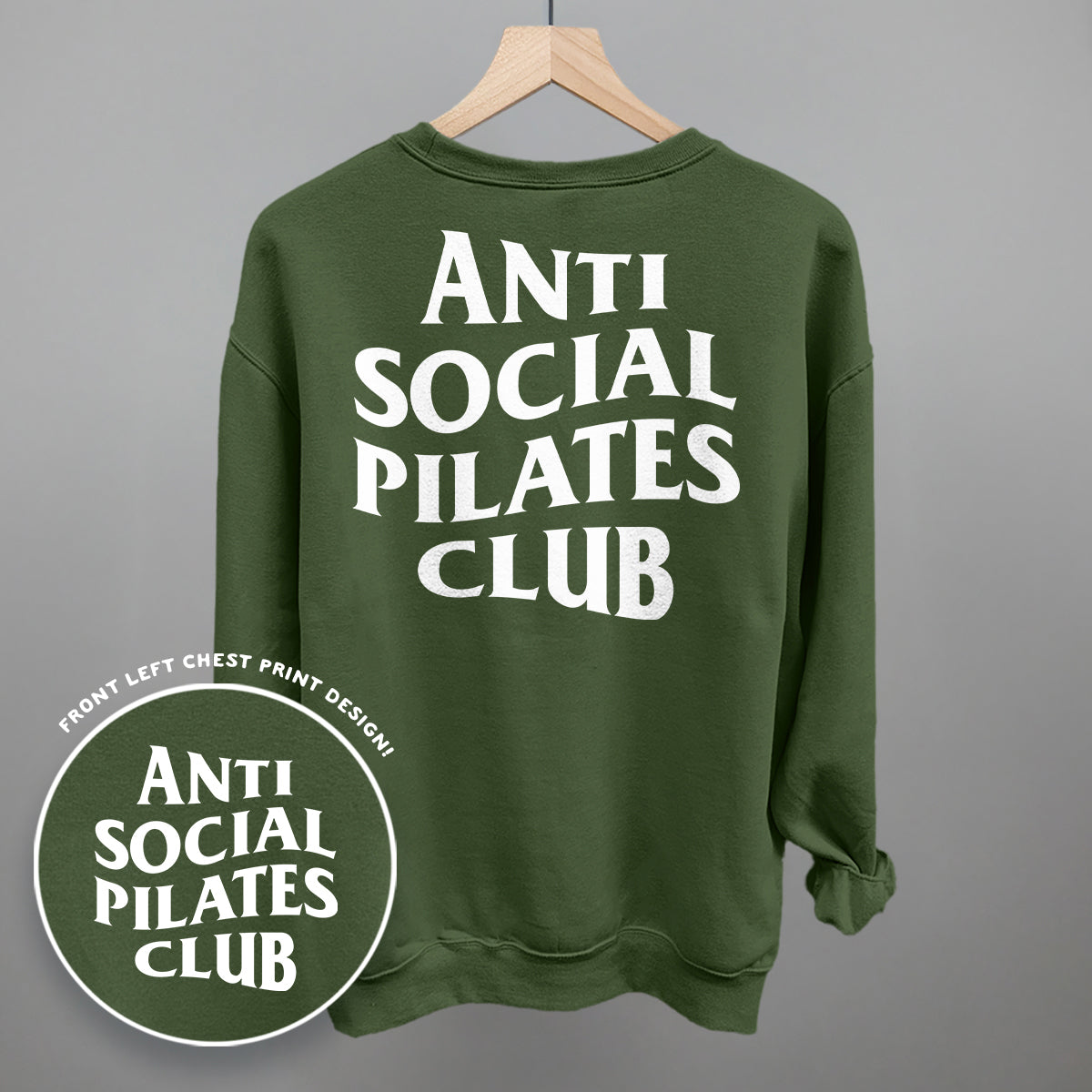 Anti Social Pilates Club (White) (Back Print)