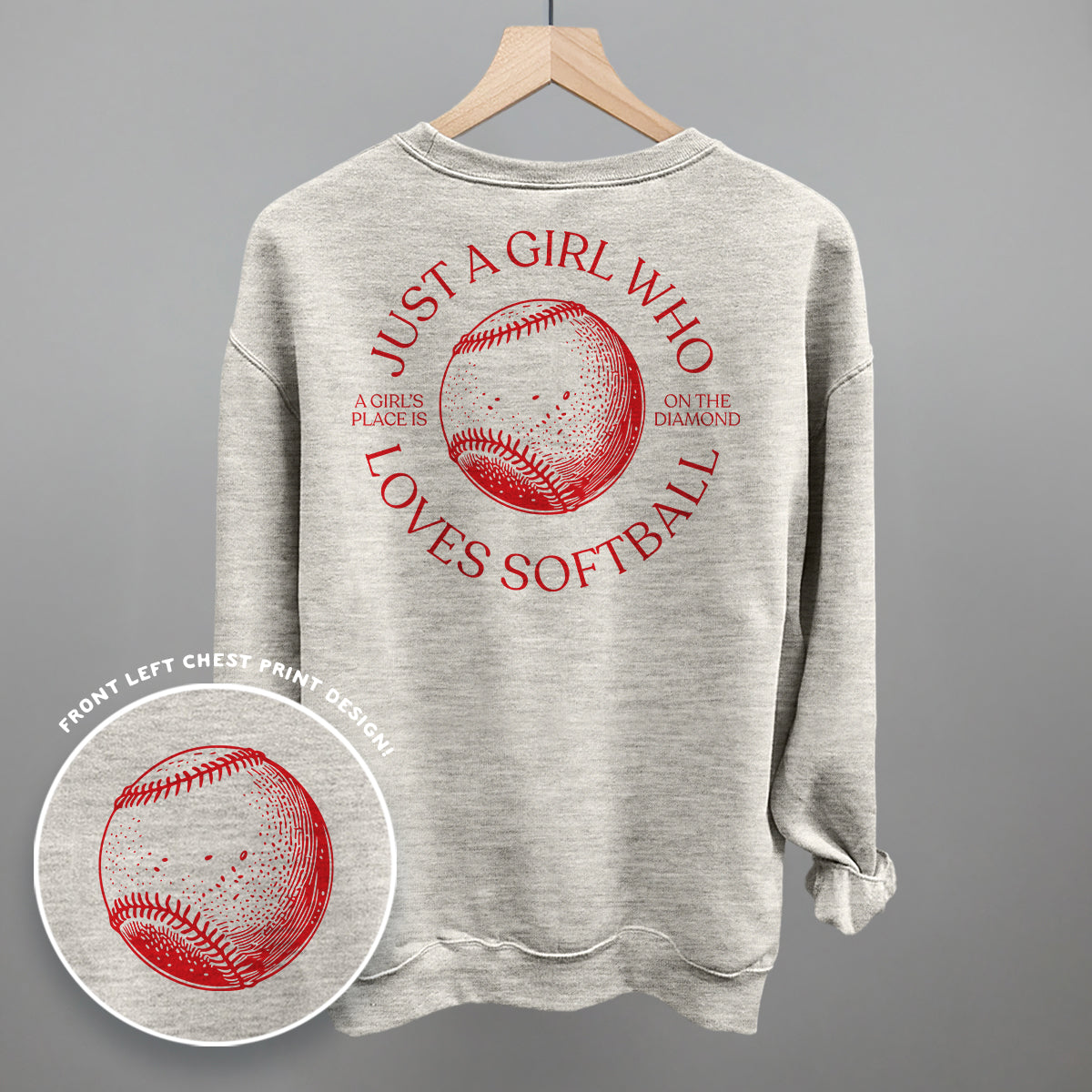 Just A Girl Who Loves Softball (Back Print)