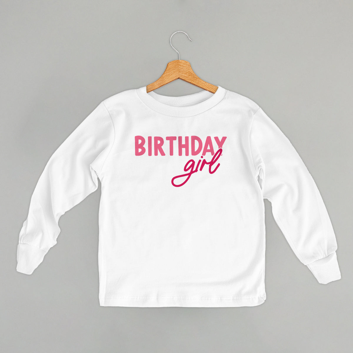 Birthday Girl (Pink Sans Serif + Script) (Kids)