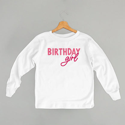 Birthday Girl (Pink Sans Serif + Script) (Kids)