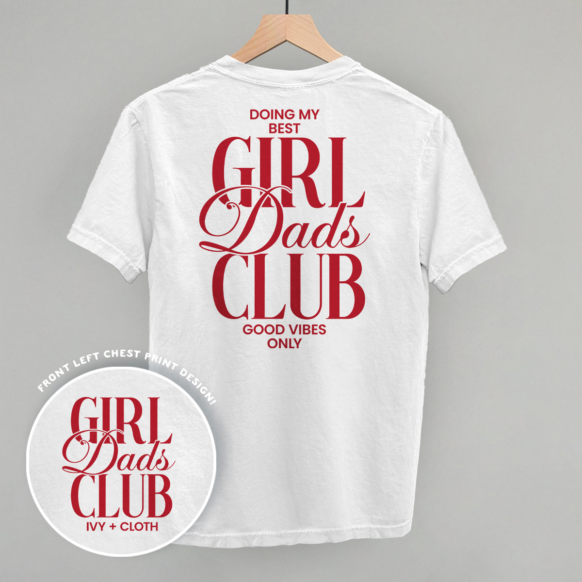 Girl Dads Club (Red) (Back Print)