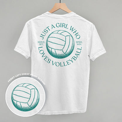 Just A Girl Who Loves Volleyball (Back Print)