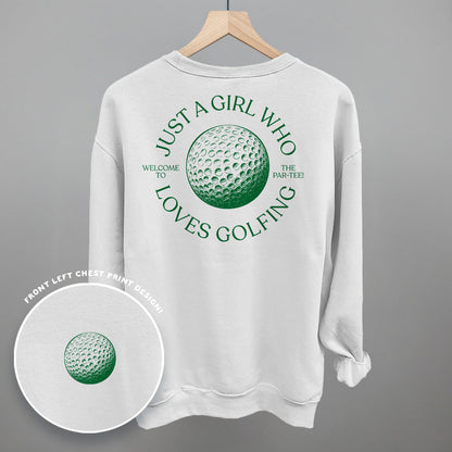 Just A Girl Who Loves Golfing (Back Print)