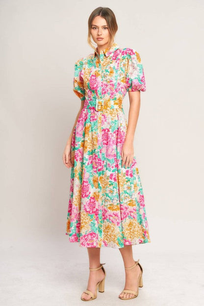 Floral Print Midi Dress