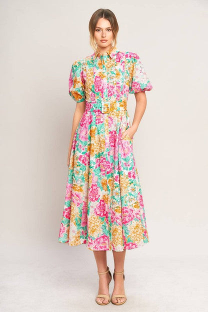 Floral Print Midi Dress