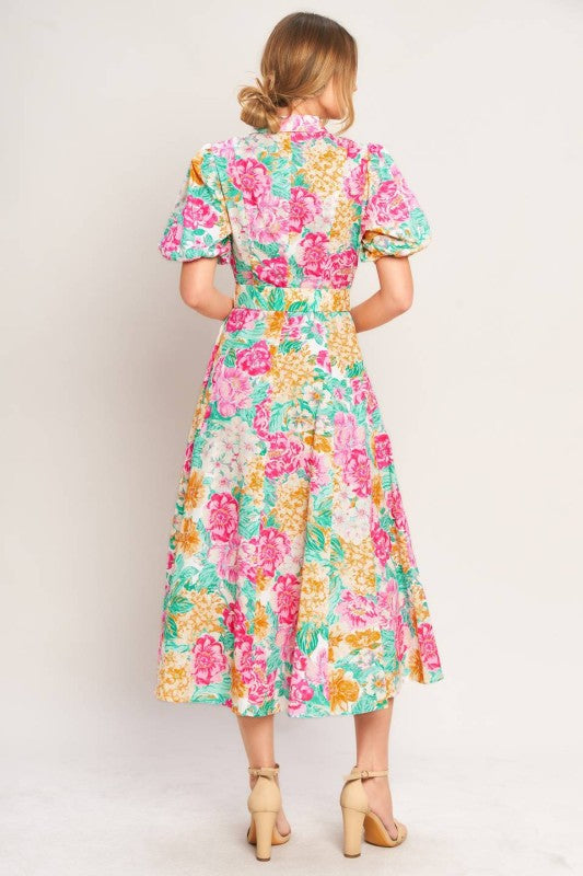 Floral Print Midi Dress