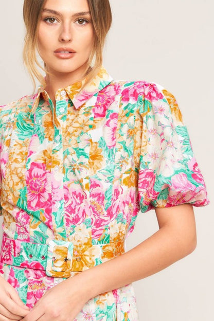 Floral Print Midi Dress