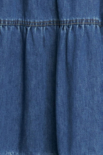 Washed Denim Midi Dress