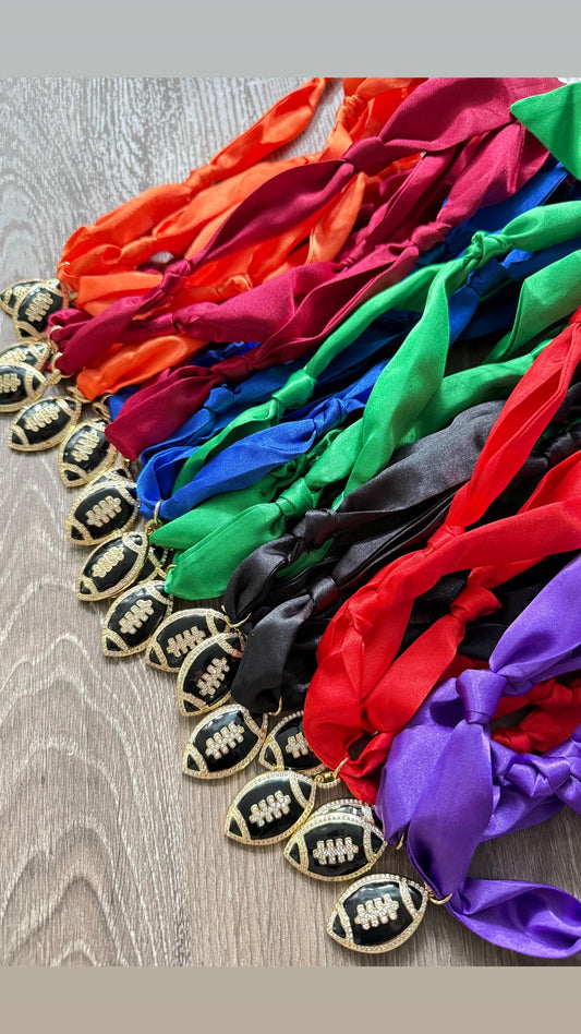 Game day scarf necklaces