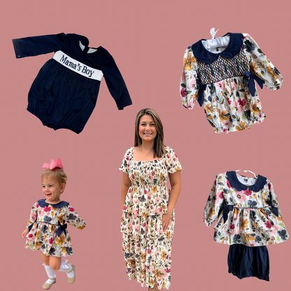 Falling Florals Boy Bubble