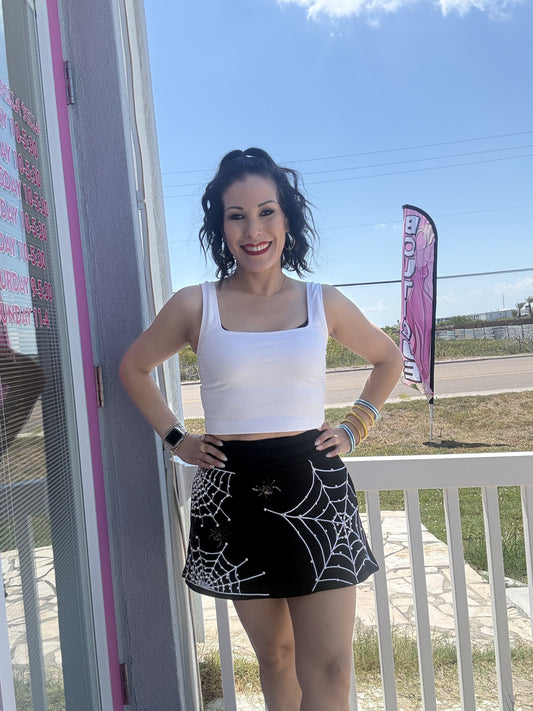 Brianna Cannon • PEARL SPIDER WEBS SKIRT/SKORT