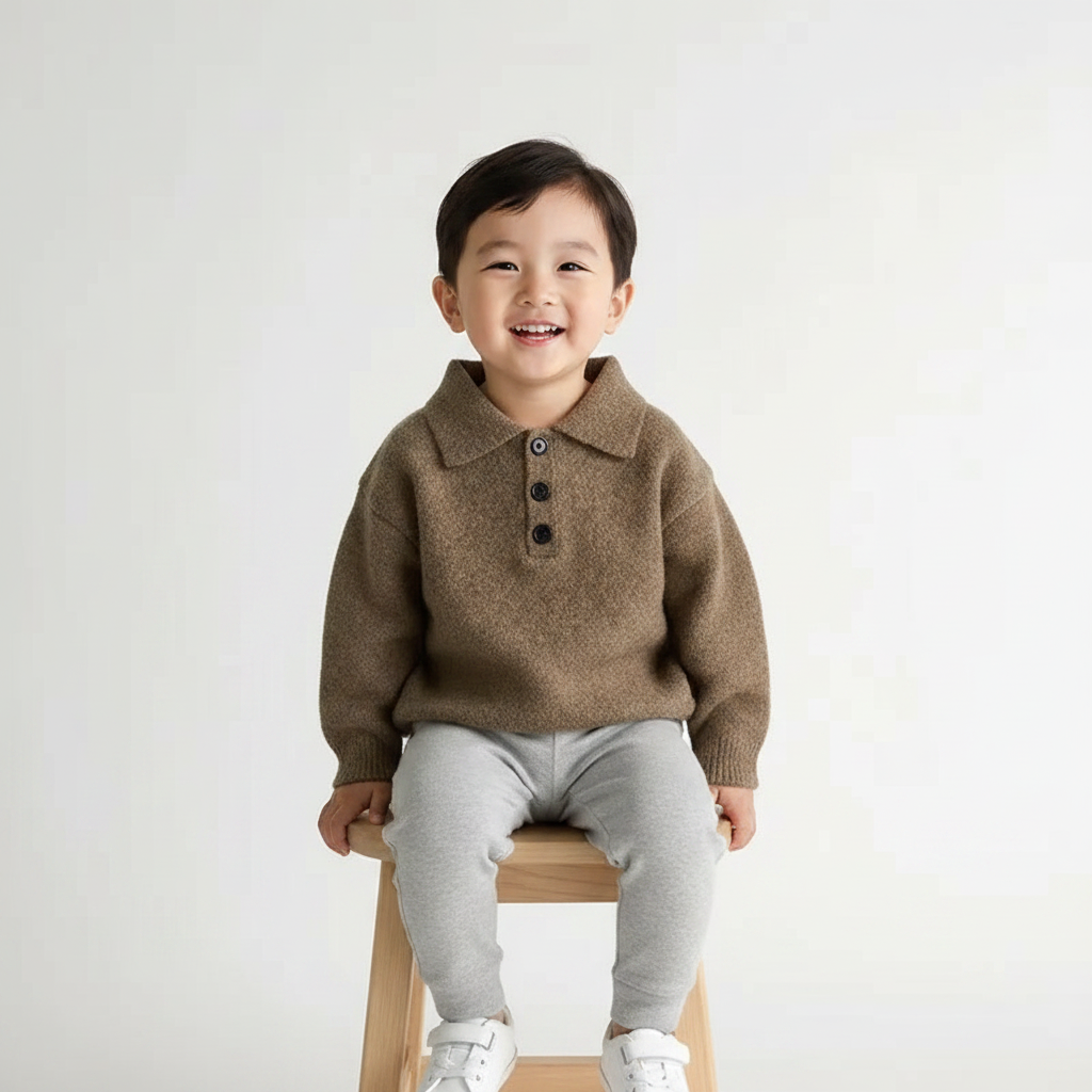 Premium Organic Cotton Toddler Sweater | Made in Peru